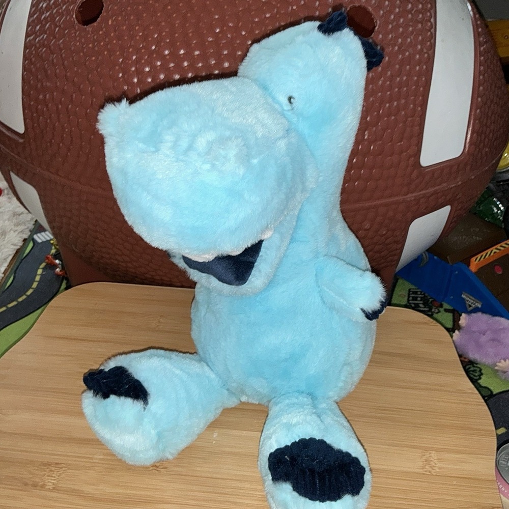 Giggle Scape Target Teal Blue T-Rex Dinosaur Dino Soft Plush Stuffed Toy 16" EUC